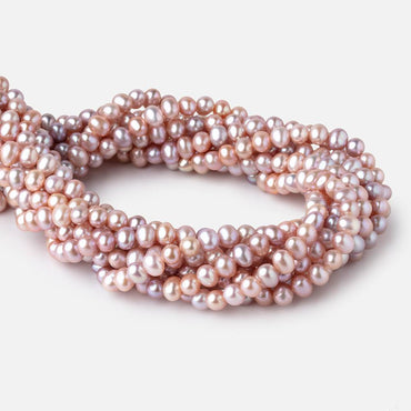 6.5x5mm Tri Color Off Round Freshwater Pearls 15.5 inch 70 Beads (ONLINE ORDER ONLY)