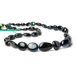 6.5x6-17x10.5mm Chrome Green & Indicolite Tourmaline Plain Nuggets 15 inch 34 pcs (ONLINE ORDER ONLY)
