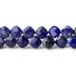 6.5x6.5mm Lapis Lazuli faceted pillow beads 7.25 inch 52 pieces A (ONLINE ORDER ONLY)