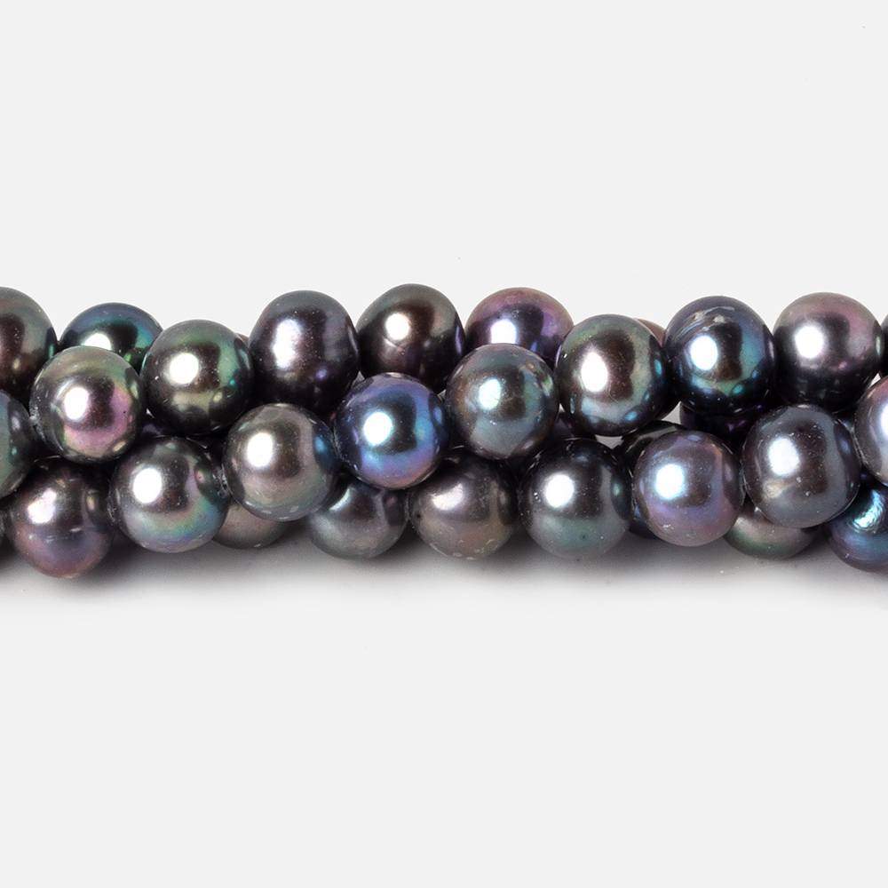 6.5x7mm Peacock Off Round Freshwater Pearls 16 inch 60 pieces (ONLINE ORDER ONLY)