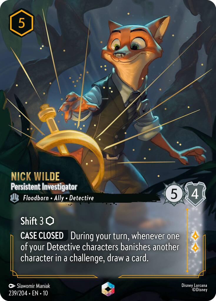 Nick Wilde - Persistent Investigator (Enchanted) (239/204) [Whispers in the Well] (ONLINE ORDER ONLY)