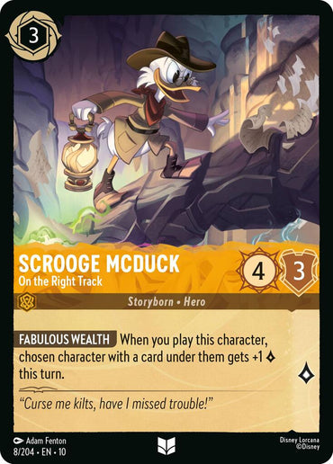 Scrooge McDuck - On the Right Track (8/204) [Whispers in the Well] (ONLINE ORDER ONLY)