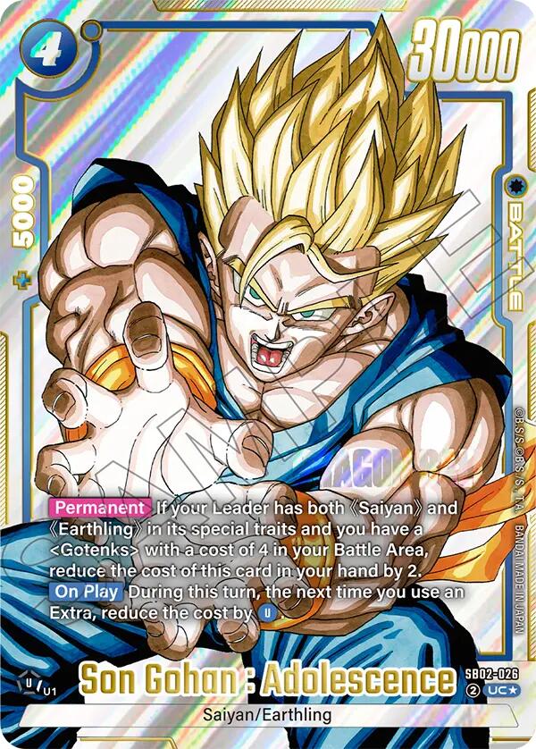 Son Gohan : Adolescence (Alternate Art) [Manga Booster 02] (ONLINE ORDER ONLY)