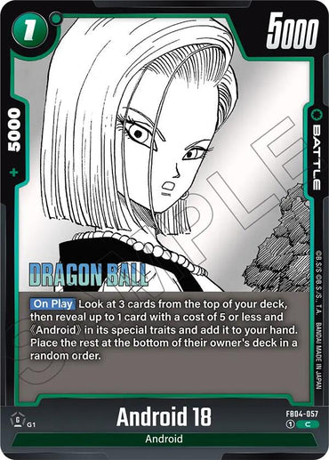 Android 18 [Manga Booster 02] (ONLINE ORDER ONLY)