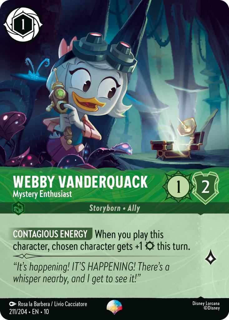 Webby Vanderquack - Mystery Enthusiast (Epic) (211/204) [Whispers in the Well] (ONLINE ORDER ONLY)