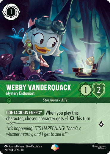 Webby Vanderquack - Mystery Enthusiast (Epic) (211/204) [Whispers in the Well] (ONLINE ORDER ONLY)