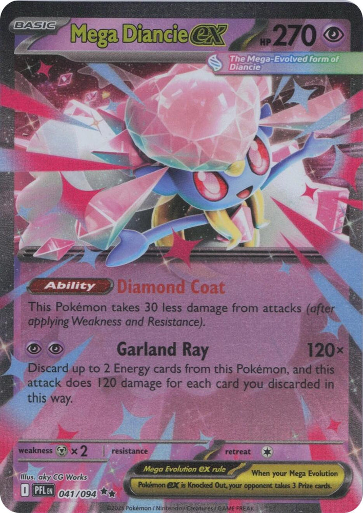 Mega Diancie ex (041/094) [Mega Evolution: Phantasmal Flames] (ONLINE ORDER ONLY)