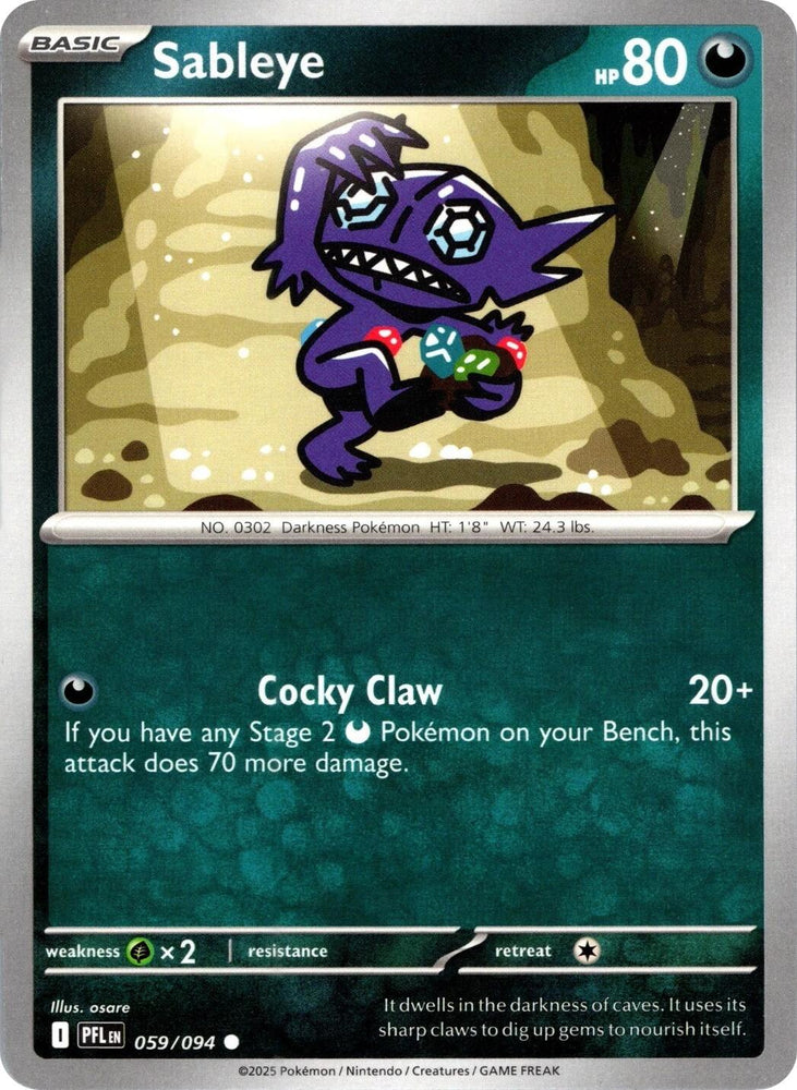 Sableye (059/094) [Mega Evolution: Phantasmal Flames] (ONLINE ORDER ONLY)