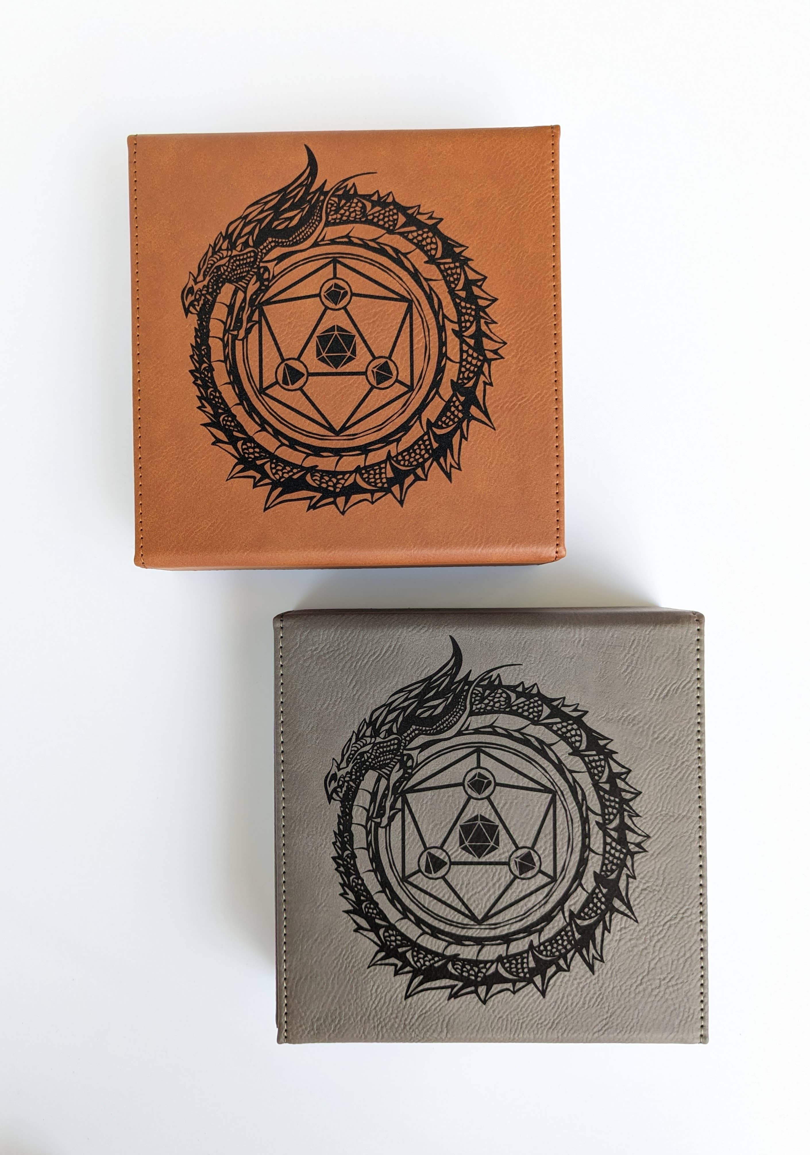 Dragon Circle  - D&D - Vegan Leather Dice Box (ONLINE ORDER ONLY)