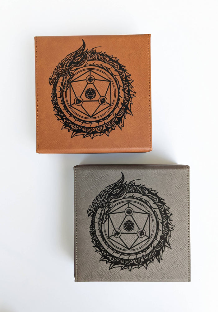 Dragon Circle  - D&D - Vegan Leather Dice Box (ONLINE ORDER ONLY)