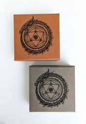 Dragon Circle  - D&D - Vegan Leather Dice Box (ONLINE ORDER ONLY)