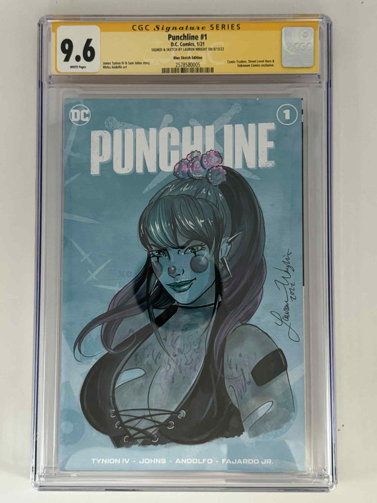 [Signed & Sketch by Lauren Wright] Punchline #1 CGC 9.6 Yellow Label Exclusive Sketch Var (ONLINE ORDER ONLY)