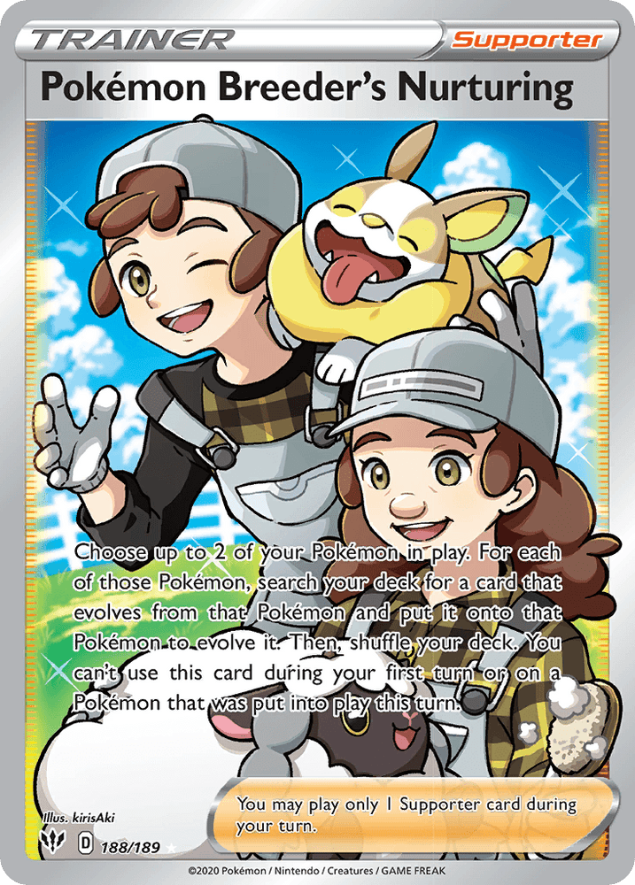 Pokemon Breeder's Nurturing (188/189) [Sword & Shield: Darkness Ablaze] (Online Only)