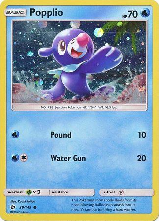Popplio (39/149) (Cosmos Holo) [Sun & Moon: Base Set] (Online Only)
