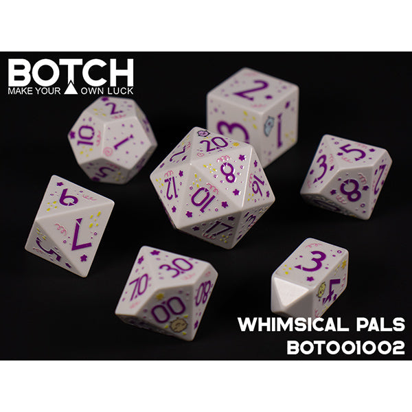7 Piece Die Set Botch Dice: Whimsical Pals (ONLINE ORDER ONLY)