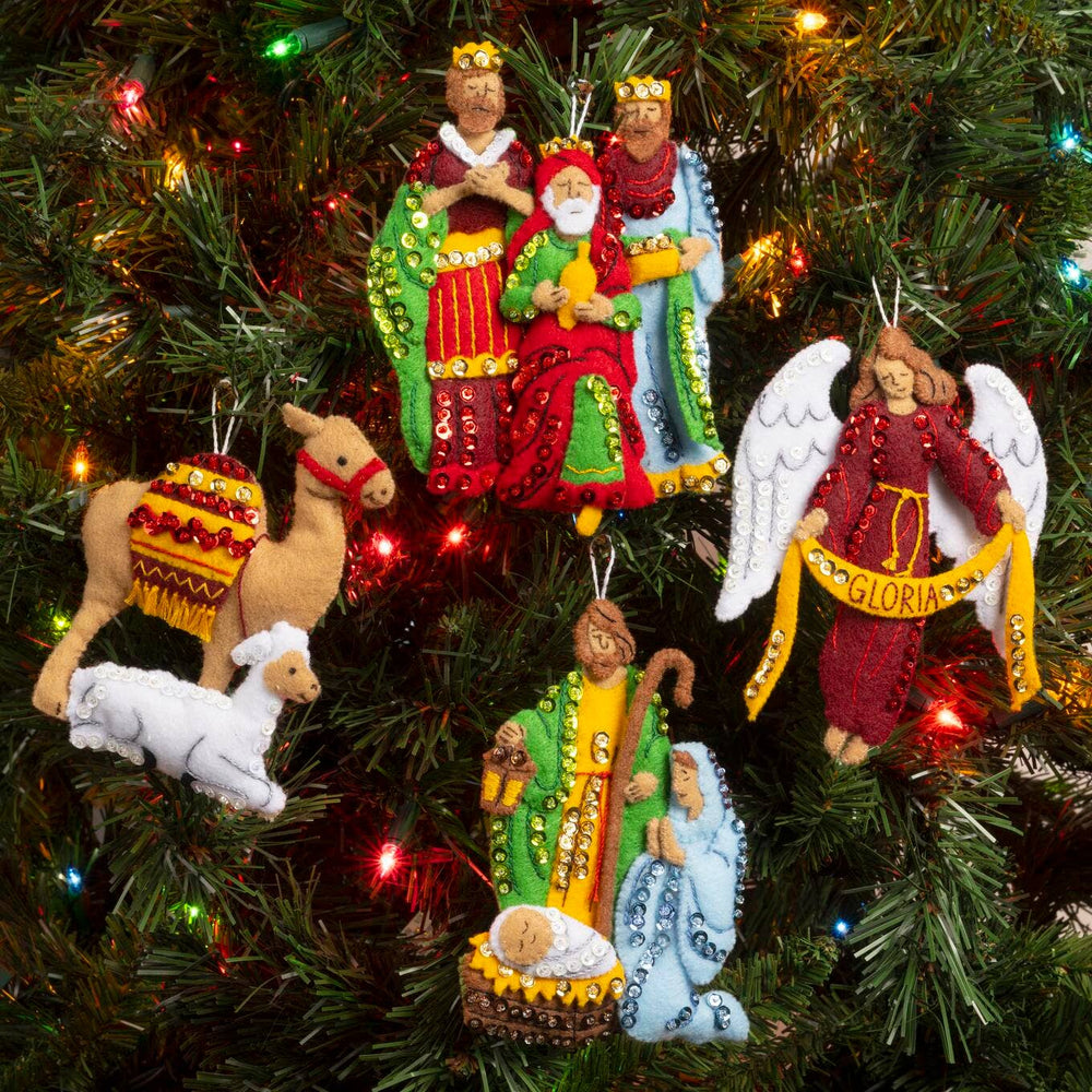 Plaid Crafts - Bucilla Silent Night Felt Ornament Kit Set of 4 (ONLINE ORDER ONLY)
