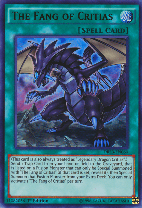 The Fang of Critias [DRL3-EN060] Ultra Rare (ONLINE ORDER ONLY)