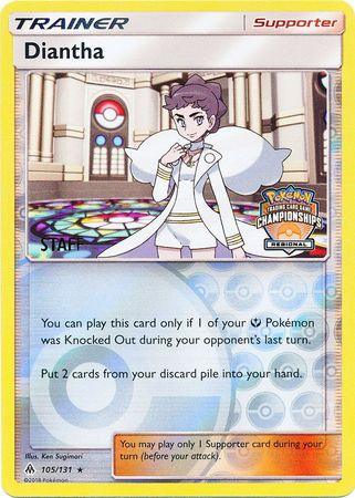Diantha (105/131) (Regional Championship Promo Staff) [Sun & Moon: Forbidden Light] (Online Only)