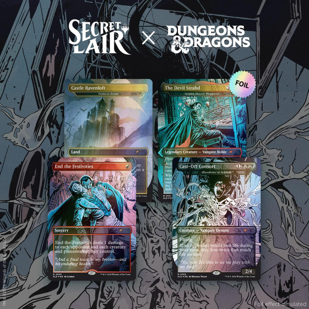 Secret Lair Drop: Secret Lair x Dungeons & Dragons: Strahd's Descent - Traditional Foil Edition [SLD] (ONLINE ORDER ONLY)
