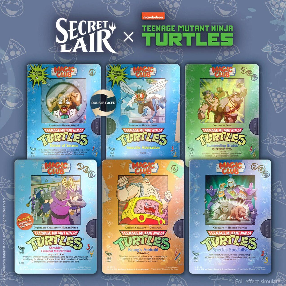 Secret Lair Drop: Secret Lair x Teenage Mutant Ninja Turtles: VHS Villains - Traditional Foil Edition [SLD] (ONLINE ORDER ONLY)