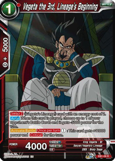 Vegeta the 3rd, Lineage's Beginning (EB1-009) [Battle Evolution Booster] (ONLINE ORDER ONLY)