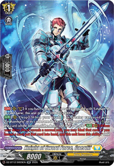 Knight of Sword Force, Caerdif (DZ-BT12/SR29EN) [Chasm of Lost Souls]