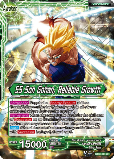 Son Gohan // SS Son Gohan, Reliable Growth (BT30-043) [Three Glorious Fighters]