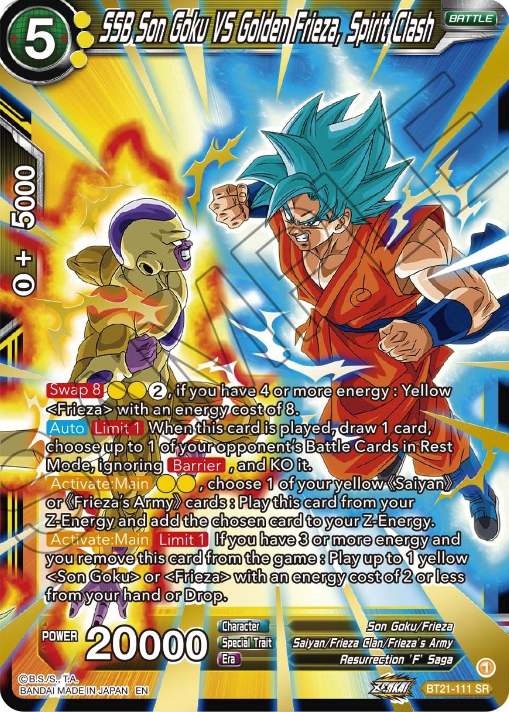 SSB Son Goku VS Golden Frieza, Spirit Clash (BT21-111) [Wild Resurgence] (ONLINE ORDER ONLY)