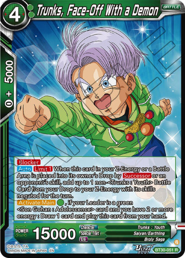 Trunks, Face-Off With a Demon (BT30-051) [Three Glorious Fighters]