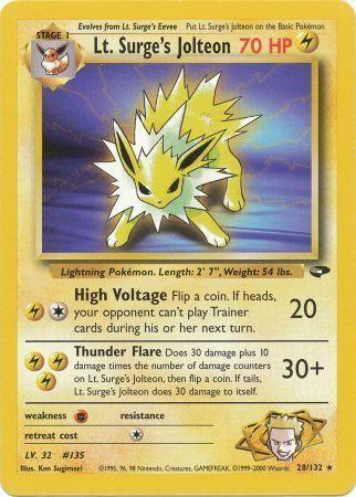 Lt. Surge's Jolteon (28/132) [Gym Challenge Unlimited] (Online Only)