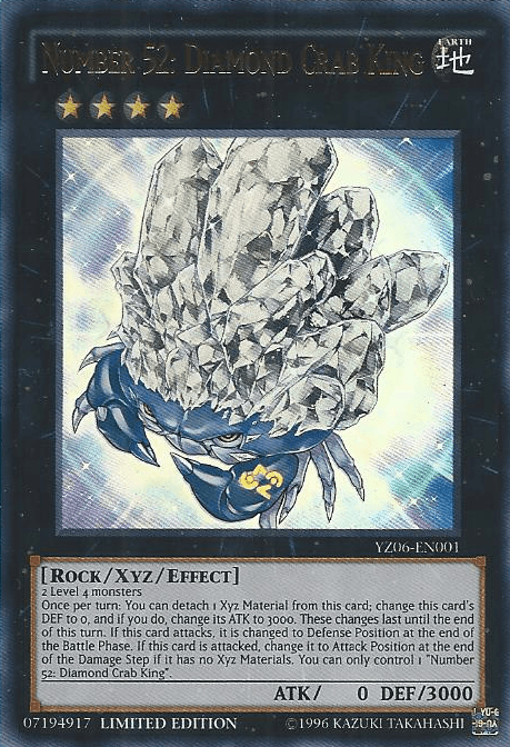 Number 52: Diamond Crab King [YZ06-EN001] Ultra Rare (ONLINE ORDER ONLY)