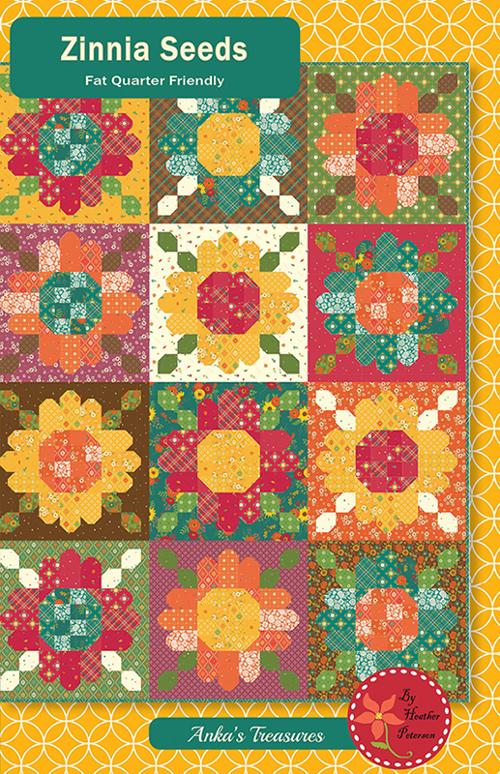 Zinnia Seeds Quilt Pattern by Anka’s Treasures for Moda Fabrics (ONLINE ORDER ONLY)