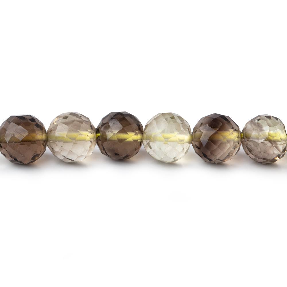 6.5mm Bi Color Quartz faceted round beads 10 inch 42 pieces (ONLINE ORDER ONLY)