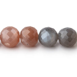 9-9.5mm Multi-color Moonstone faceted rounds 9.25 inch 28 Beads (ONLINE ORDER ONLY)