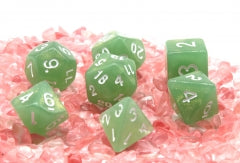 Sound of Silence 7-Dice Set Green HSDND RPD (Online Only)