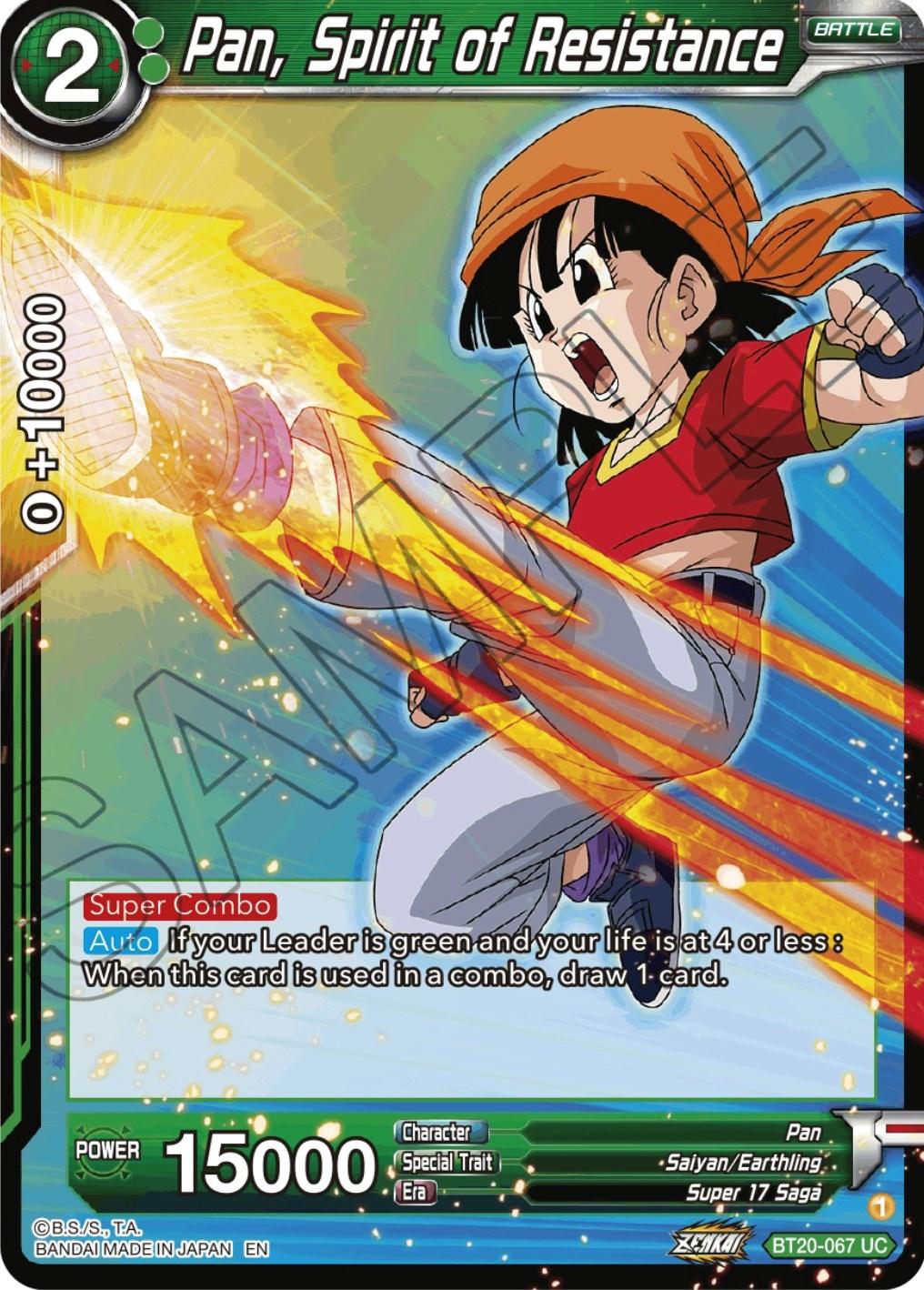Pan, Spirit of Resistance (BT20-067) [Power Absorbed] (ONLINE ORDER ONLY)