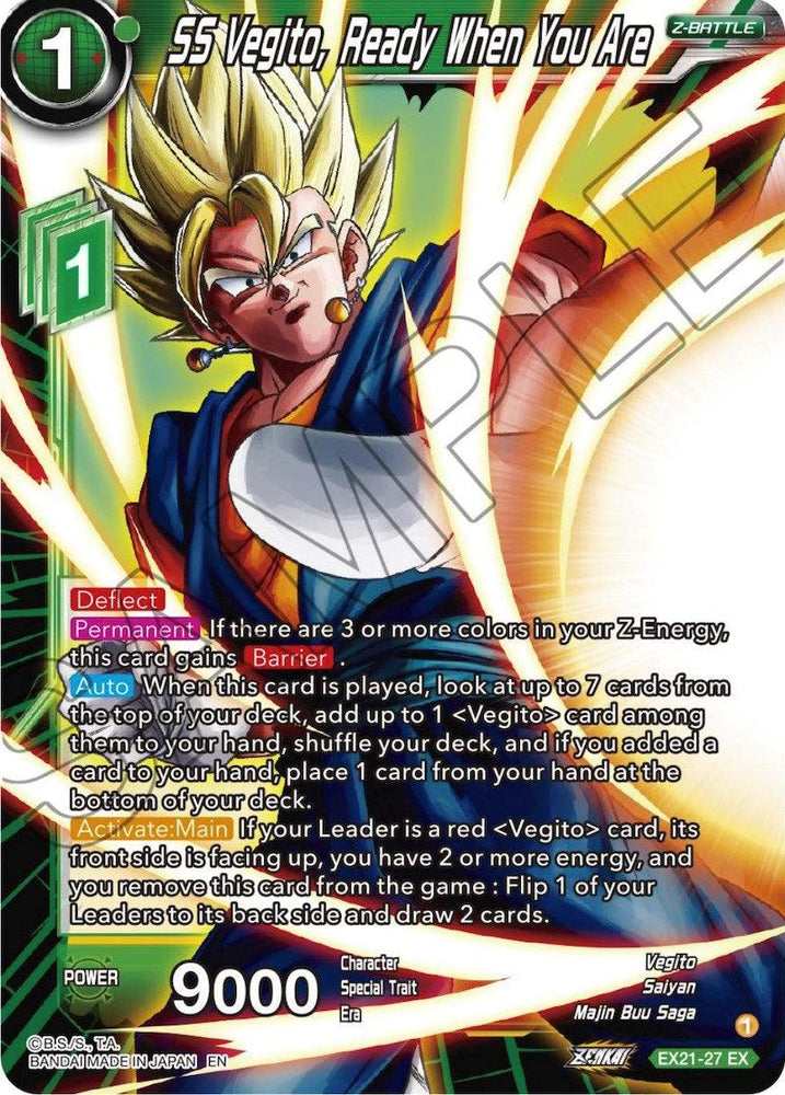 SS Vegito, Ready When You Are (EX21-27) [5th Anniversary Set] (ONLINE ORDER ONLY)