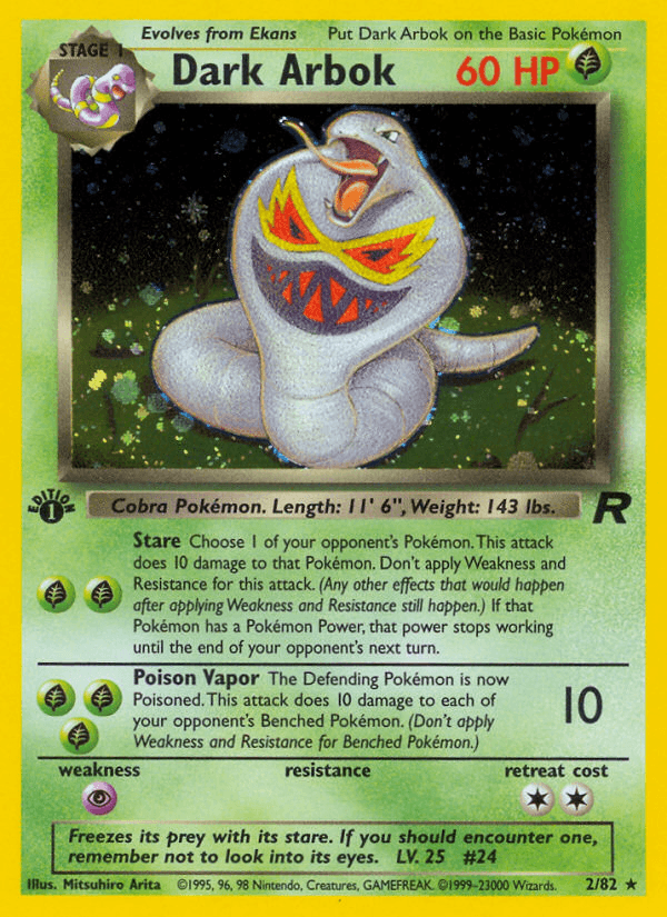 Dark Arbok (2/82) [Team Rocket 1st Edition] (Online Only)