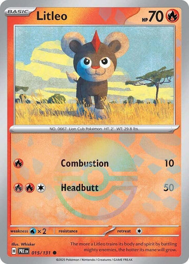 Litleo (015/131) (Poke Ball Pattern) [Scarlet & Violet: Prismatic Evolutions] (Online Only)
