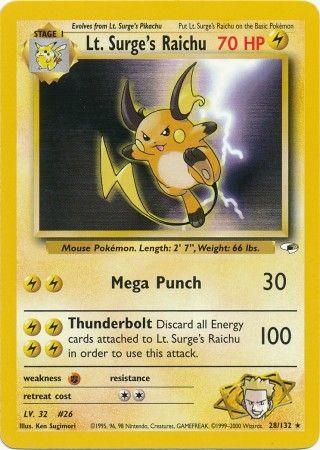 Lt. Surge's Raichu (28/132) [Gym Heroes Unlimited] (Online Only)