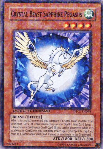 Crystal Beast Sapphire Pegasus [DT01-EN058] Common (ONLINE ORDER ONLY)