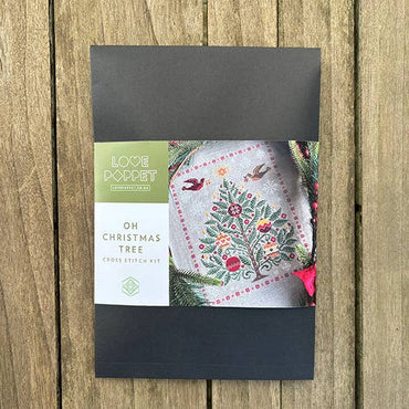 Love Poppet - Oh Christmas Tree - Cross Stitch Kit: 32ct Linen (ONLINE ORDER ONLY)