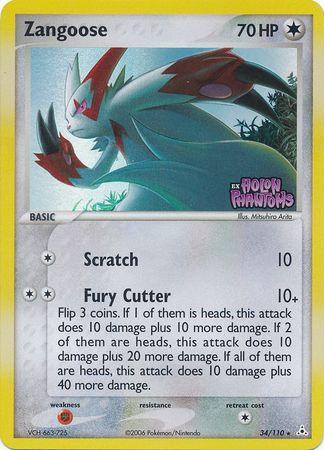 Zangoose (34/110) (Stamped) [EX: Holon Phantoms] (Online Only)