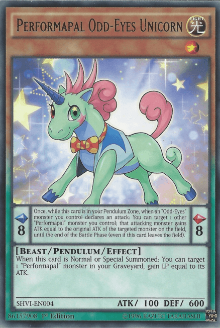 Performapal Odd-Eyes Unicorn [SHVI-EN004] Rare (ONLINE ORDER ONLY)