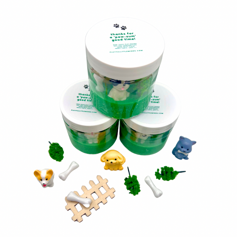 Puppy Party Mini Play Dough Favors for Kids Birthday (ONLINE ORDER ONLY)