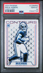 Graded 2024 Panini Phoenix Malik Nabers #CONMNS Contours Rookie RC Football Card PSA 10 Gem Mint (ONLINE ORDER ONLY)