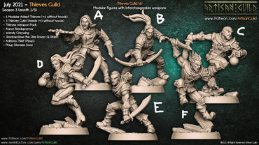 3D Printed Artisan Guild Modular Thieves Guild Thieves Guild 28mm 32mm (Online Only)