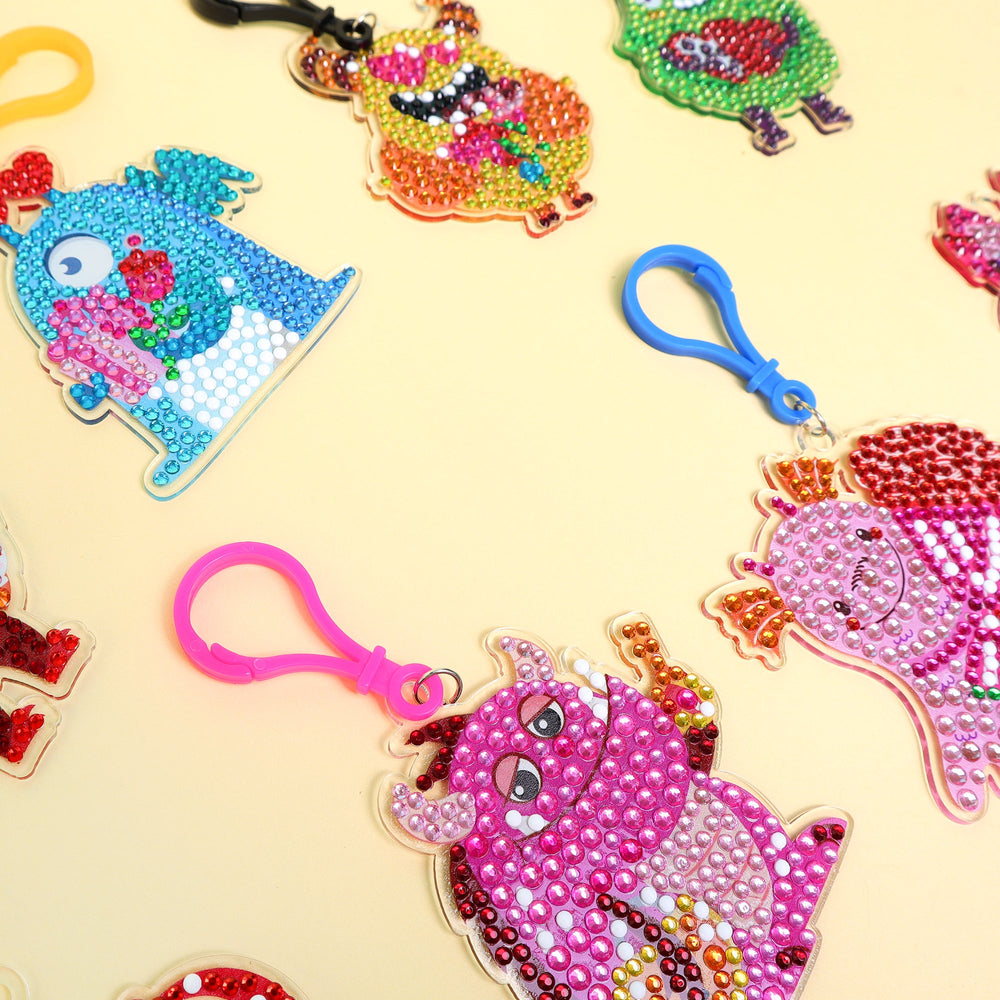 Adorable Keychains Diamond Art Kit – Monsters (Set of 15) (ONLINE ORDER ONLY)