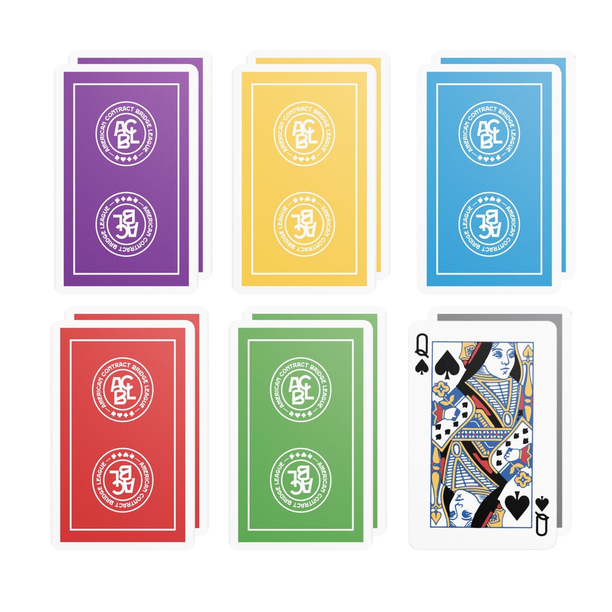 Regular Index 12 Cellophane-Wrapped Decks - Traditional Coated ACBL Bridge Playing Cards (ONLINE ORDER ONLY)