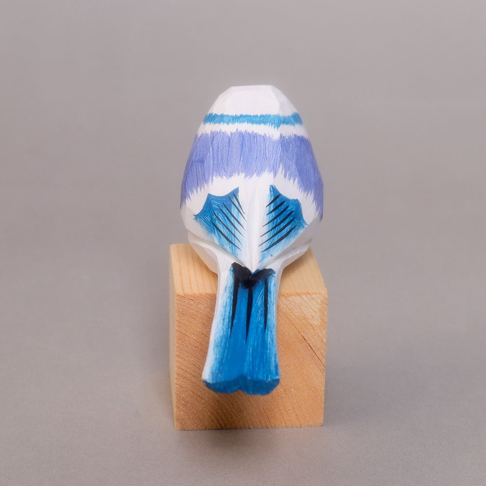 Hand-Carved Wooden Bird Figurine – White (ONLINE ORDER ONLY)
